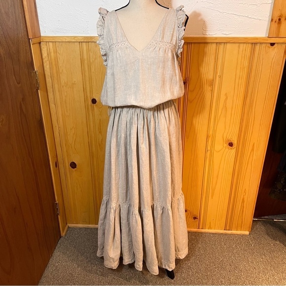 Joslin Gracie Cotton Crochet Maxi Dress Sz-US 6/AU 10 - Picture 4 of 14